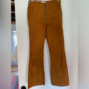 FRAME Suede Crop Pants